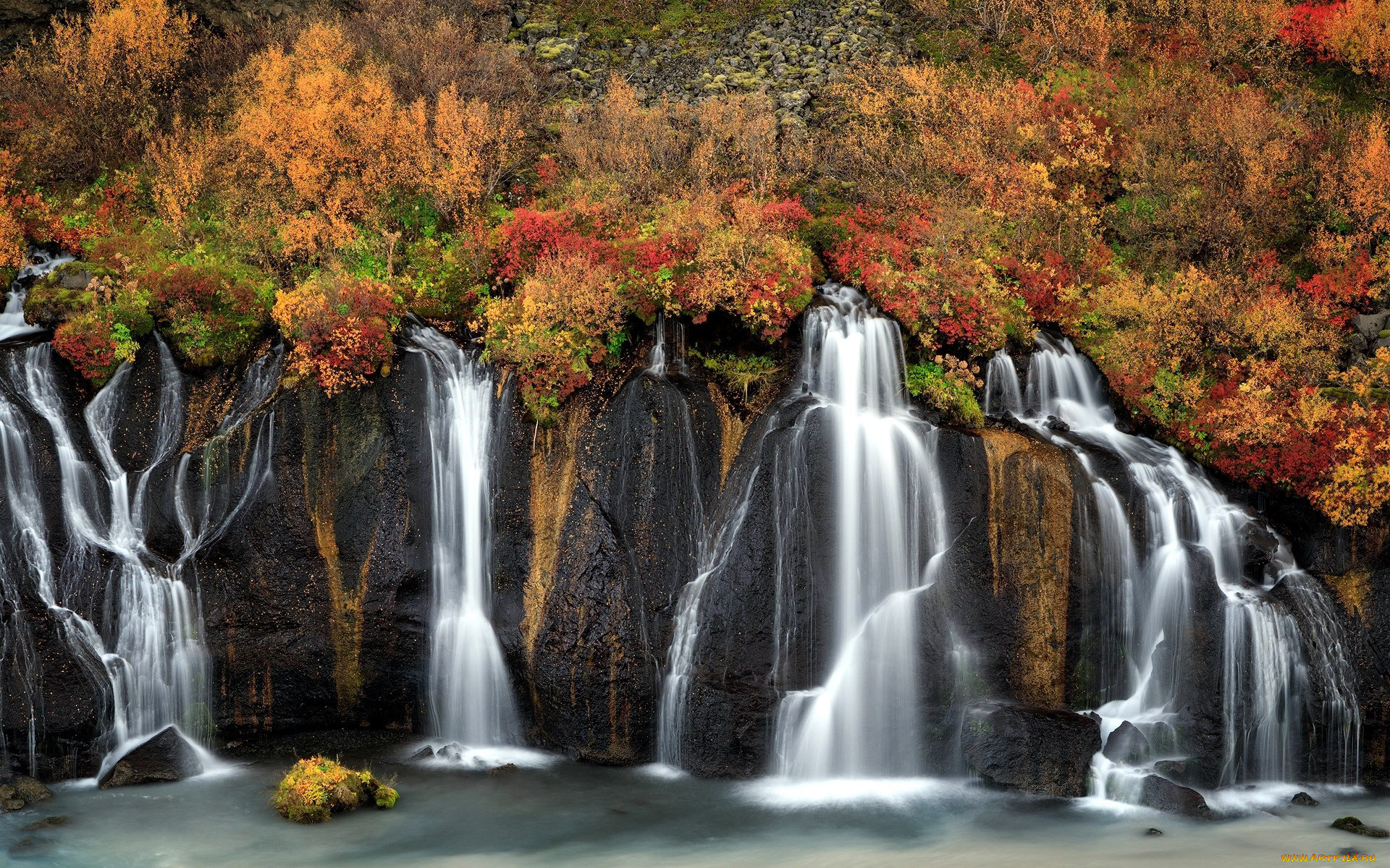 hraunfossar, iceland, , 